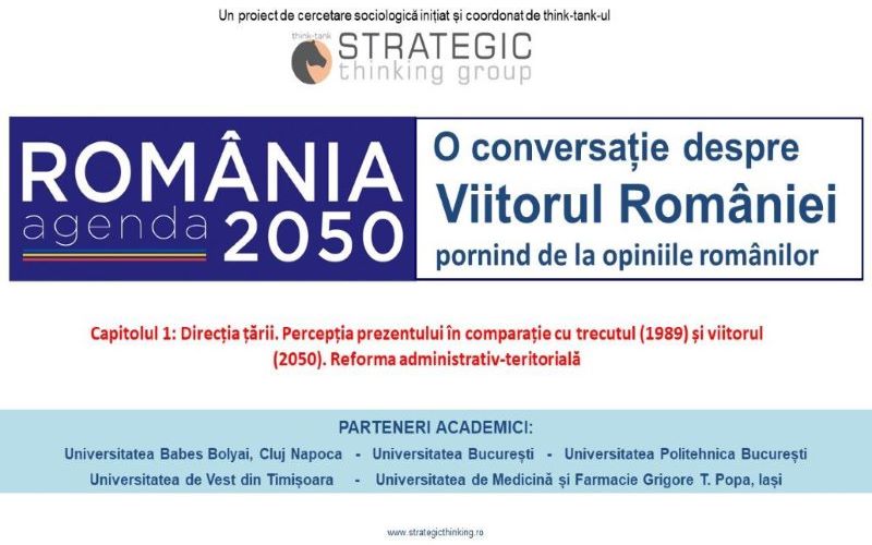 IUNIE 2022 – Sondaj de opinie  Proiect: AGENDA ROMÂNIA 2050. O conversație despre viitorul României; Capitolul 1: Percepția prezentului comparativ cu trecutul și viitorul. Reforma administrativ-teritorială a țării