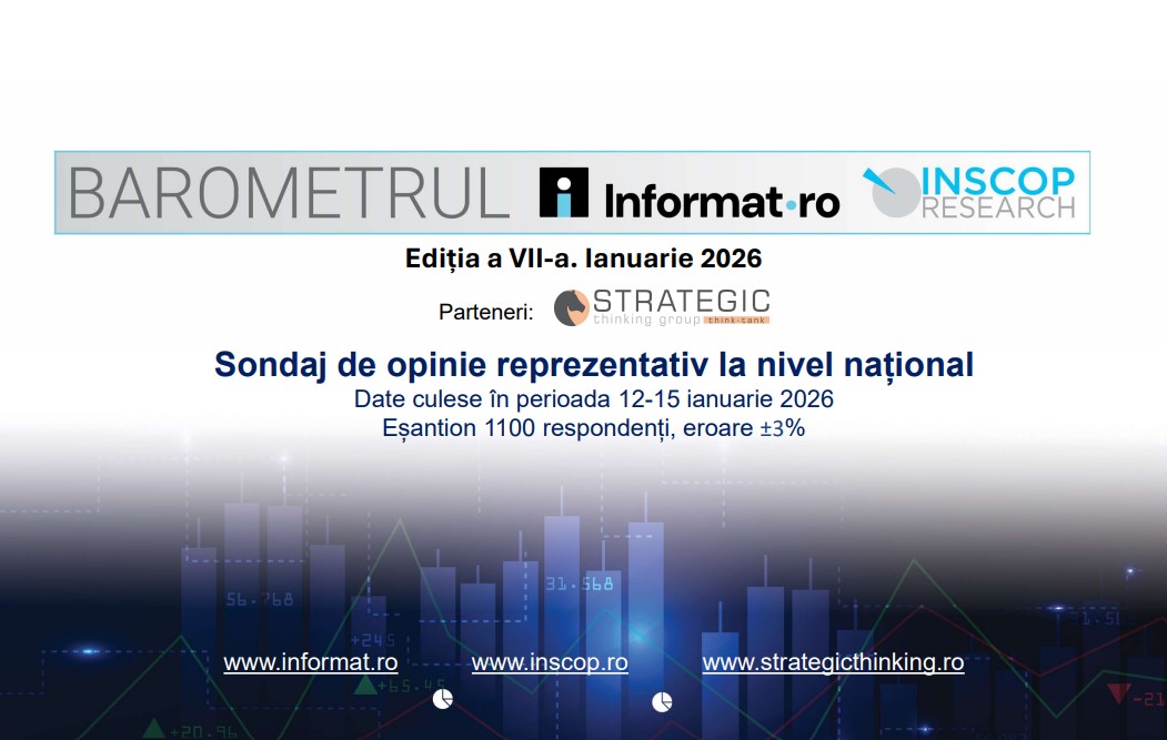 20 IANUARIE 2026 – OBSERVATOR: Sondaj INSCOP: Peste 70% dintre români nu au încredere în Justiţie. Sistemul, perceput ca fiind vulnerabil